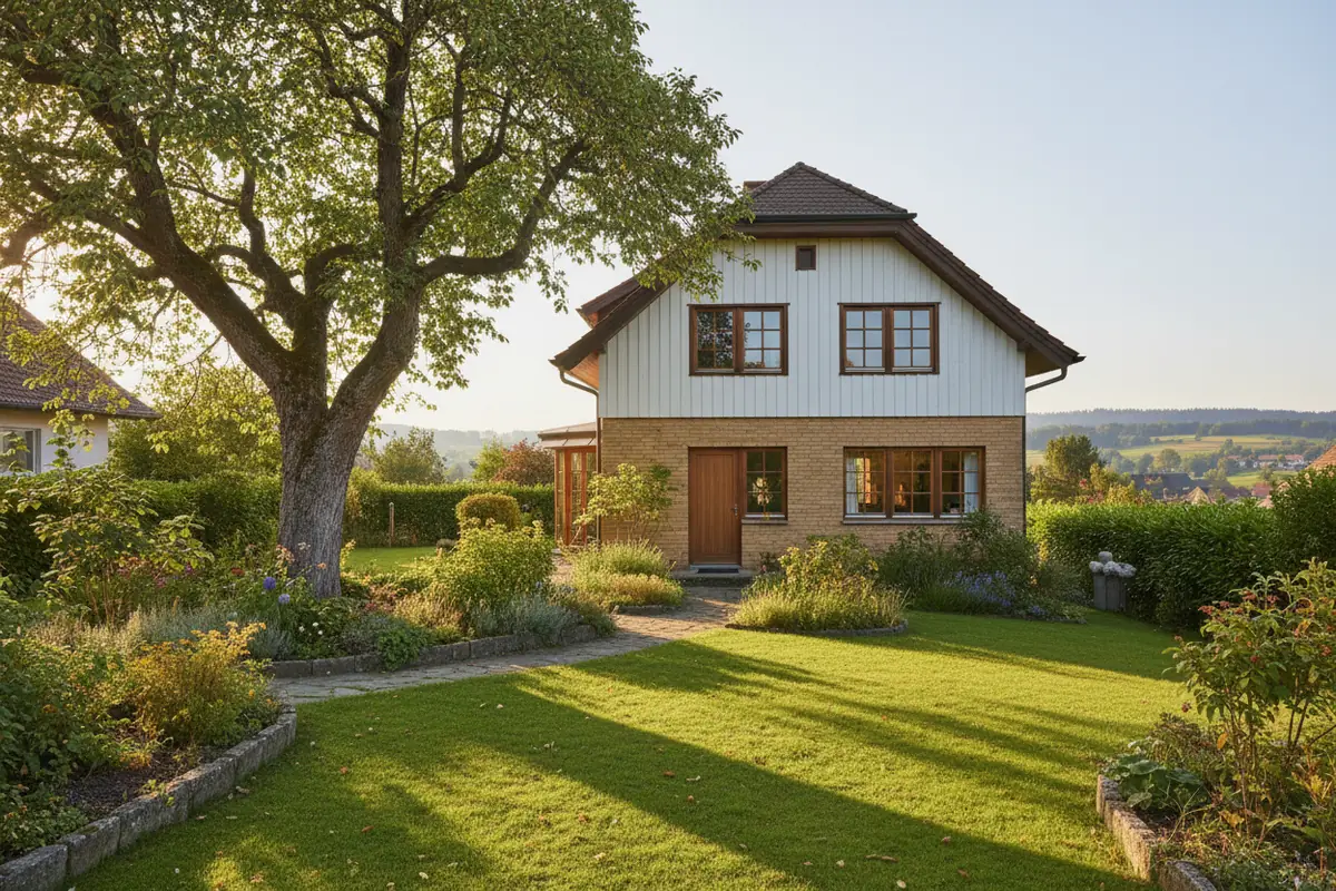 Einfamilienhaus aus den 1970er-Jahren mit Garten und Walnussbaum im Thurgau